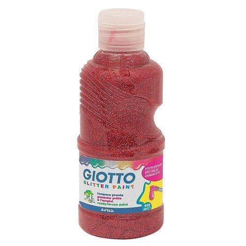 ΤΕΜΠΕΡΑ GIOTTO 250ml GLITTER ΚΟΚΚΙΝΟ