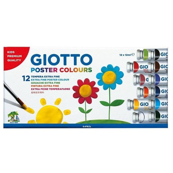 Τέμπερα σετ Giotto 12ml 12τεμ.