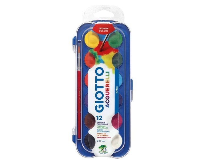Νερομπογιά Giotto 30mm 12 Χρωμάτων 000351200