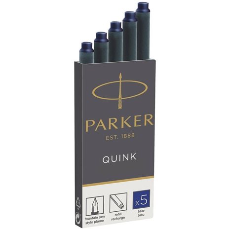Parker Quink Ανταλλακτικό Μελάνι 5τεμ Cartridges Blue