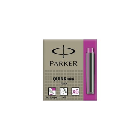Parker Quink Ανταλλακτικό Μελάνι 6τεμ Mini Cartridges Pink