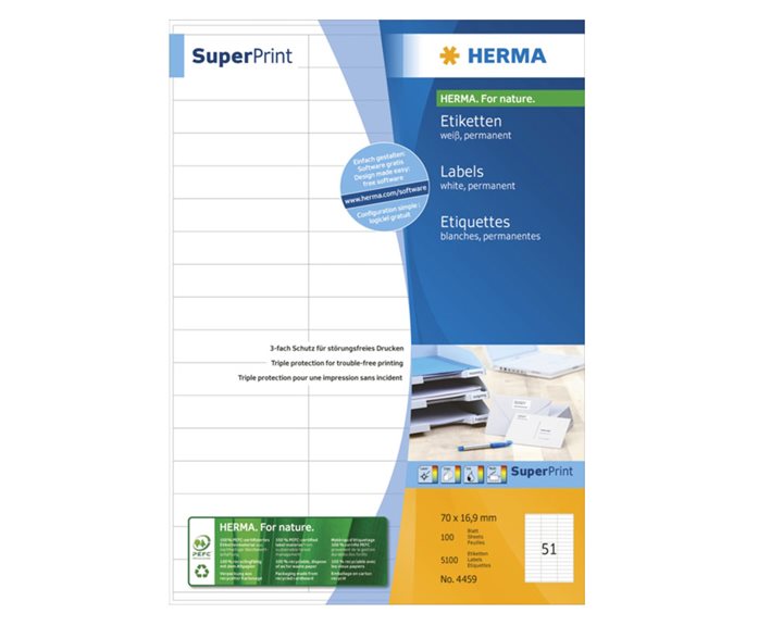 Ετικέτα Herma 70Χ16.9 100Φ.No4459