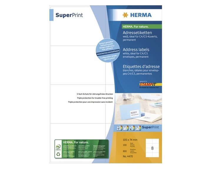 Ετικέτα Herma 105x74 100φ No4470