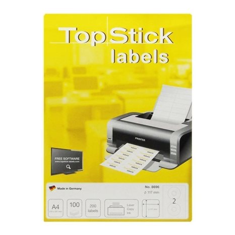 Ετικέτα Φωτ/κού TopStick Α4 117mm ΓΙΑ CD 80φ.