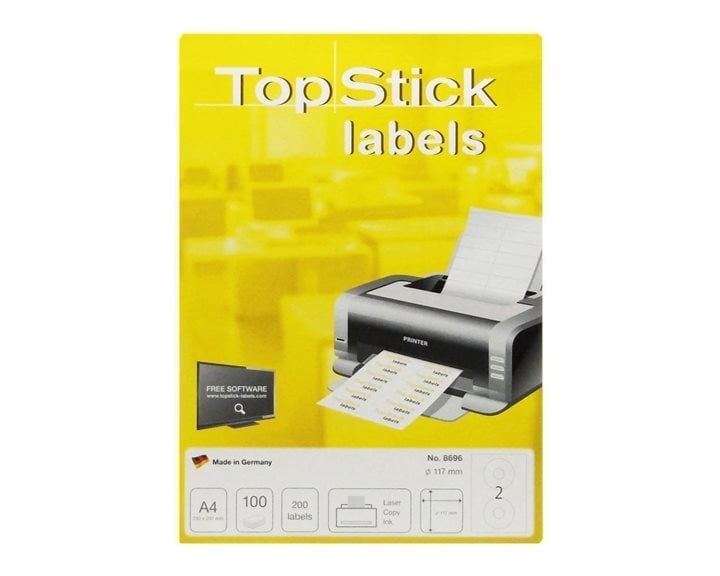 Ετικέτα Φωτ/κού TopStick Α4 117mm ΓΙΑ CD 80φ.
