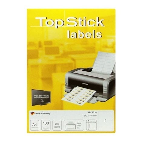 Ετικέτα Φωτ/κού TopStick Α4 8718 210.0χ148.5 100φ.