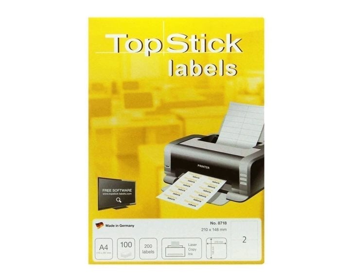 Ετικέτα Φωτ/κού TopStick Α4 8718 210.0χ148.5 100φ.