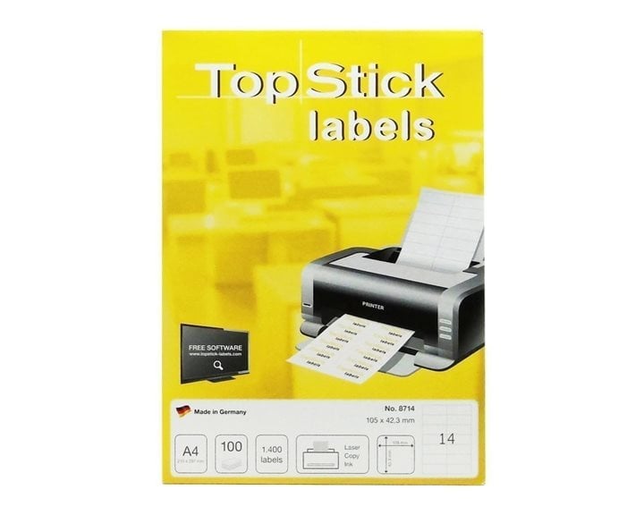 Ετικέτα Φωτ/κού TopStick Α4 8714 105.0χ42.3 100φ.