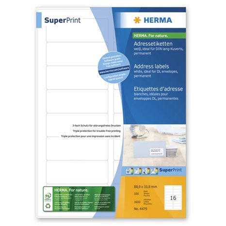 Ετικέτα Herma 88Χ33.8 100Φ No4479