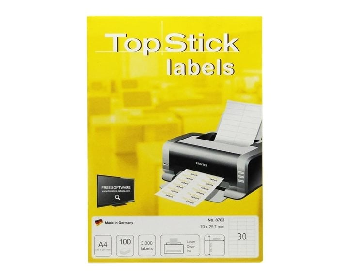 Ετικέτα Φωτ/κού TopStick Α4 8703 70.0χ29.7 100φ.