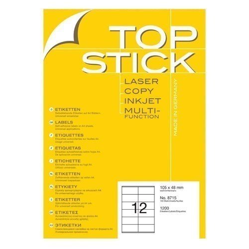 Ετικέτα Φωτ/κού TopStick Α4 8697 38.1x21.2 100φ.