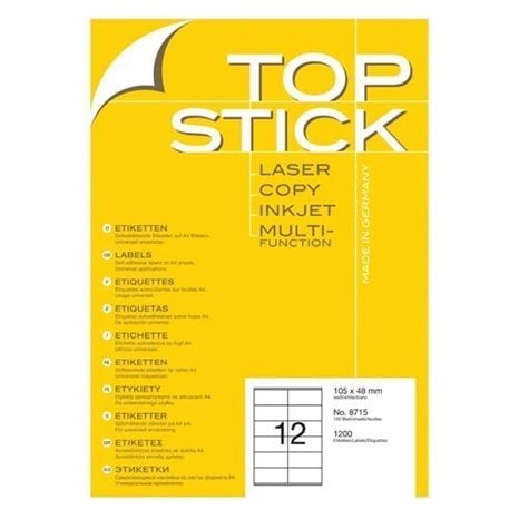 Ετικέτα Φωτ/κού TopStick Α4 8710 96.5χ33.8 100φ.