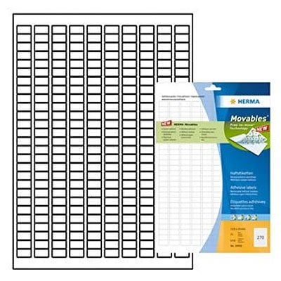Ετικέτα Herma 25,4x10 Removable 25φ No10001