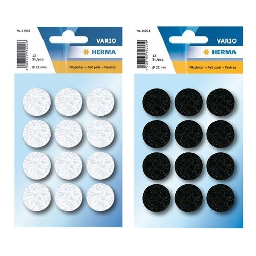 Αυτοκόλλητες Herma Βάσεις Τσόχας 22mm 12τμχ