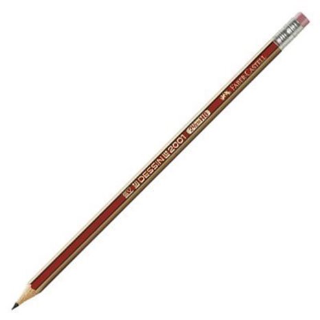 Μολύβι Faber-Castell 2=B Ριγέ Με Γόμα 112101