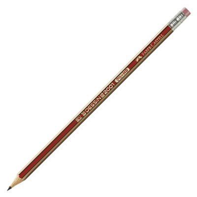 Μολύβι Faber-Castell 2=B Ριγέ Με Γόμα 112101