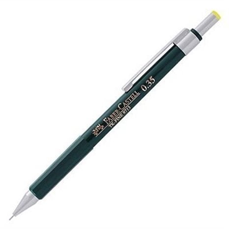 Μηχανικό Μολύβι Faber-Castell TK-Fine 9713 0.35mm Με Γόμα Κατάλληλο Για Σχέδιο Πράσινο