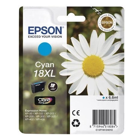 Μελάνι Epson 18XL Cyan 450pgs C13T18124012