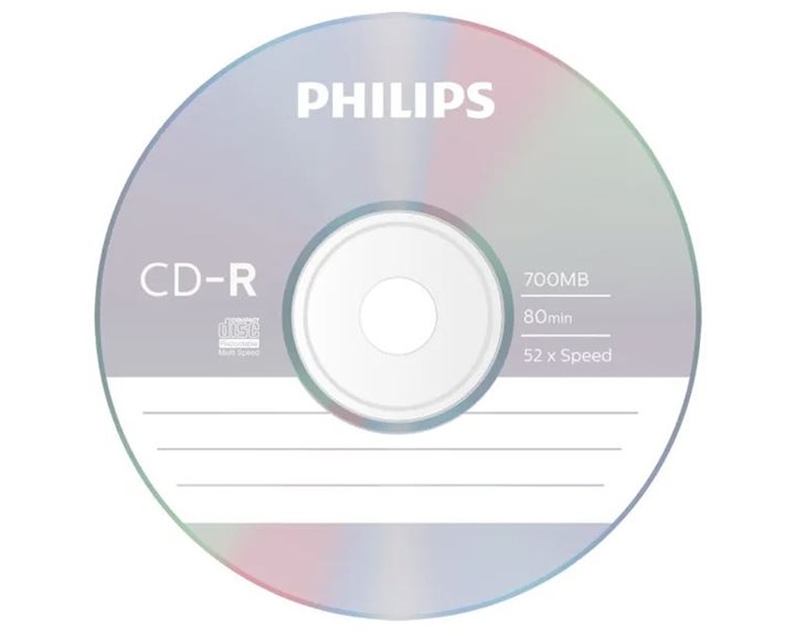 CD-R Philips 80min 700MB Slim Θήκη ( τιμή μονάδας )