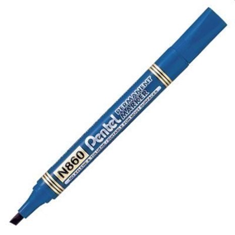 Μαρκαδόρος Κιβωτίων Τετραγωνική Μύτη Pentel Μπλε Ν860