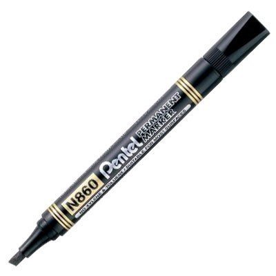Μαρκαδόρος Κιβωτίων Τετραγ. Μύτη Pentel Μαύρο N860