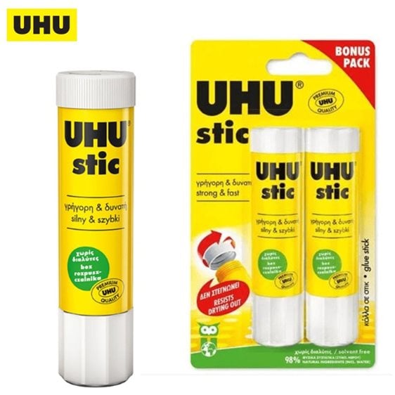 Κόλλα UHU Stick Blister 2x21gr