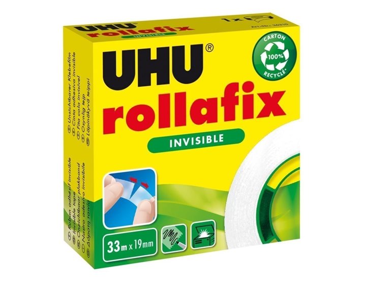 Ταινία Uhu Rollafix Αόρατη 19mm x33m