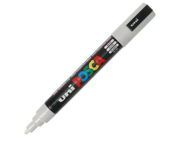 Μαρκαδόρος Uni Posca PC-5M Λευκός