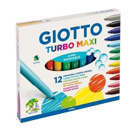 Μαρκαδόρος Giotto Turbo Maxi 5mm 12 Τεμ.