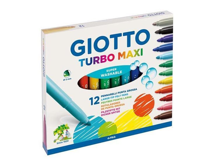 Μαρκαδόρος Giotto Turbo Maxi 5mm 12 Τεμ.