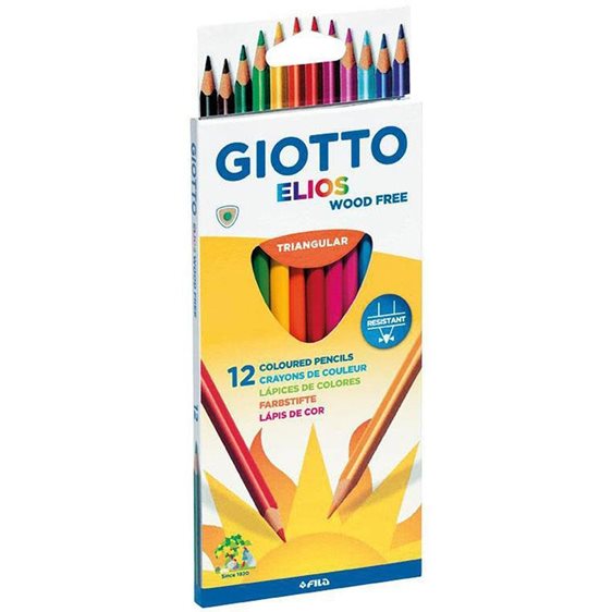 Ξυλομπογιές Giotto Τριγωνικές Elios 12Tεμ.