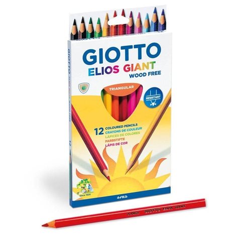 Ξυλομπογιές Giotto Elios Giant 12Tεμ. 000221500