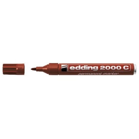 Μαρκαδόρος Edding 2000C Ανεξίτηλος Στρογγυλή Μύτη 1.5-3mm Καφέ