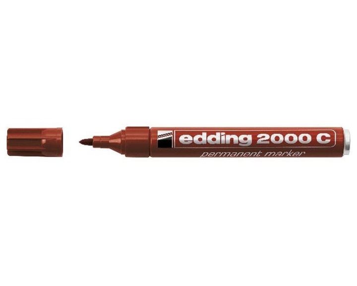 Μαρκαδόρος Edding 2000C Ανεξίτηλος Στρογγυλή Μύτη 1.5-3mm Καφέ