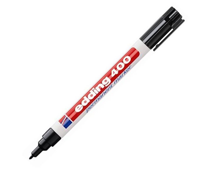 Μαρκαδόρος Edding 400 Ανεξίτηλος 1mm Μαύρος