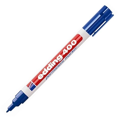 Μαρκαδόρος Edding 400 Ανεξίτηλος 1mm Μπλέ