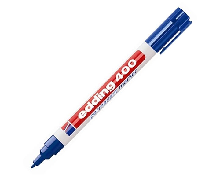 Μαρκαδόρος Edding 400 Ανεξίτηλος 1mm Μπλέ