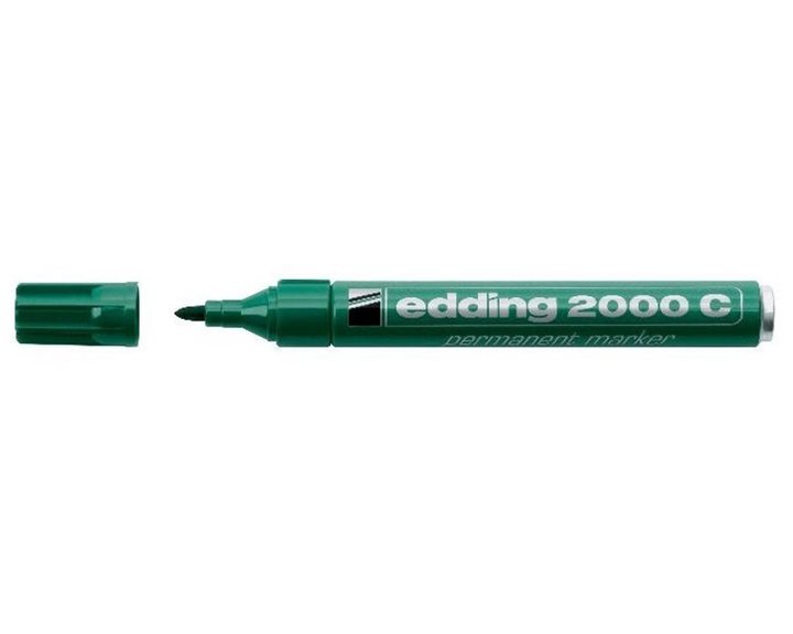 Μαρκαδόρος Edding 2000C Ανεξίτηλος Στρογγυλή Μύτη 1.5-3mm Πράσινος