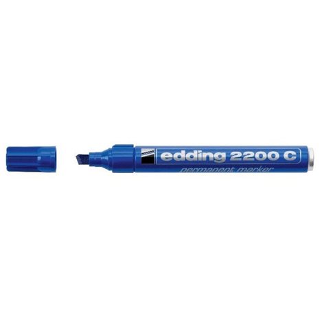 Μαρκαδόρος Edding 2200C Ανεξίτηλος Τετραγωνη  Μύτη 1.5-3mm Μπλέ