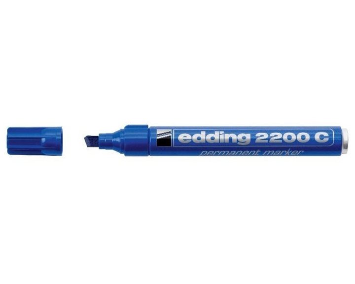 Μαρκαδόρος Edding 2200C Ανεξίτηλος Τετραγωνη  Μύτη 1.5-3mm Μπλέ