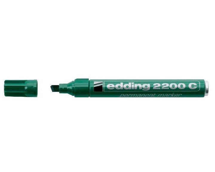 Μαρκαδόρος Edding 2200C Ανεξίτηλος Στρογγυλή Μύτη 1.5-3mm Πράσινος