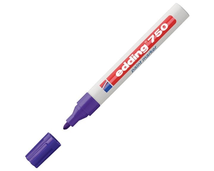 Μαρκαδόρος Edding 750 Ανεξίτηλος 2-4mm Στρογγυλή Μύτη Βιολετί