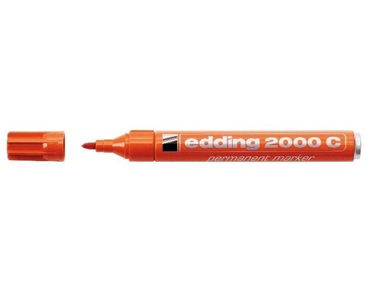 Μαρκαδόρος Edding 2000C Ανεξίτηλος Στρογγυλή Μύτη 1.5-3mm Πορτοκαλί