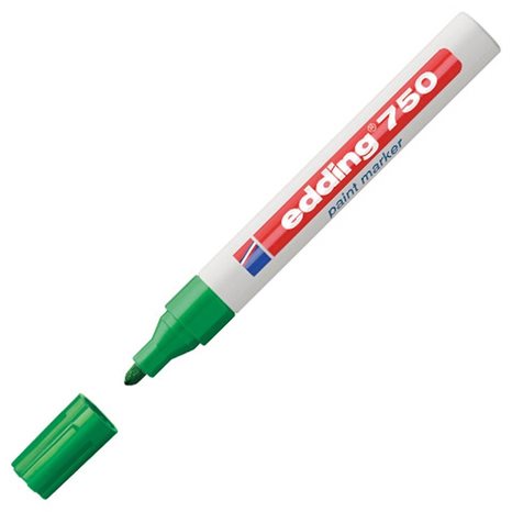Μαρκαδόρος Edding 750 Ανεξίτηλος 2-4mm Στρογγυλή Μύτη Πράσινος