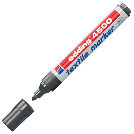 Μαρκαδόρος Edding 4500 Ανεξίτηλος για Υφασμα T-Shirt 2.0-3.0mm Γκρί