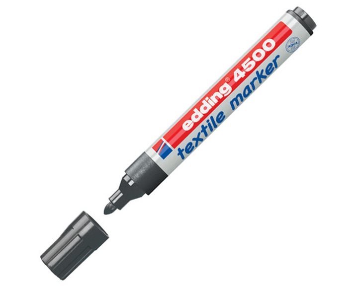 Μαρκαδόρος Edding 4500 Ανεξίτηλος για Υφασμα T-Shirt 2.0-3.0mm Γκρί