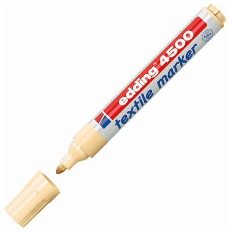 Μαρκαδόρος Edding 4500 Ανεξίτηλος για Υφασμα T-Shirt 2.0-3.0mm Φυστικί