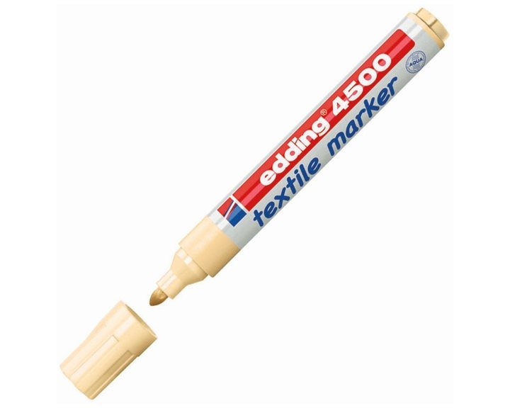 Μαρκαδόρος Edding 4500 Ανεξίτηλος για Υφασμα T-Shirt 2.0-3.0mm Φυστικί