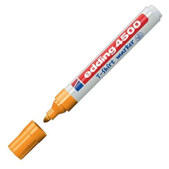 Μαρκαδόρος Edding 4500 Ανεξίτηλος για Υφασμα T-Shirt 2.0-3.0mm Πορτοκαλί Φωσφοριζέ