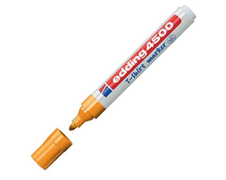 Μαρκαδόρος Edding 4500 Ανεξίτηλος για Υφασμα T-Shirt 2.0-3.0mm Πορτοκαλί Φωσφοριζέ